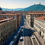 **

A futuristic cityscape in Turin, Italy, with autonomous vehicles navigating busy streets using HD maps and LiDAR technology. The focus is on the advanced sensors and the city's infrastructure supporting real-time data updates for safe and efficient autonomous driving. Capture the blend of modern technology with classic Italian architecture.

**