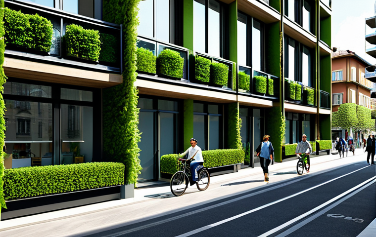 자율주행 도시의 교통 혼잡 완화 전략 - Smart Transportation Hub in Bologna** "A bustling public transport hub in Bologna, Italy. Modern tr...